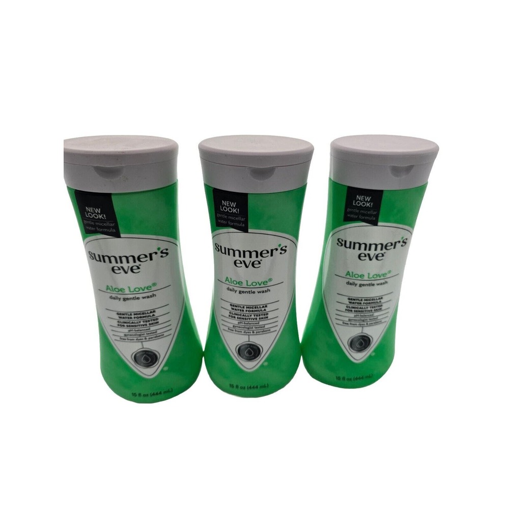 3x Summer's Eve Aloe Love Gentle Daily All Over Feminine Body Wash, Removes Odor
